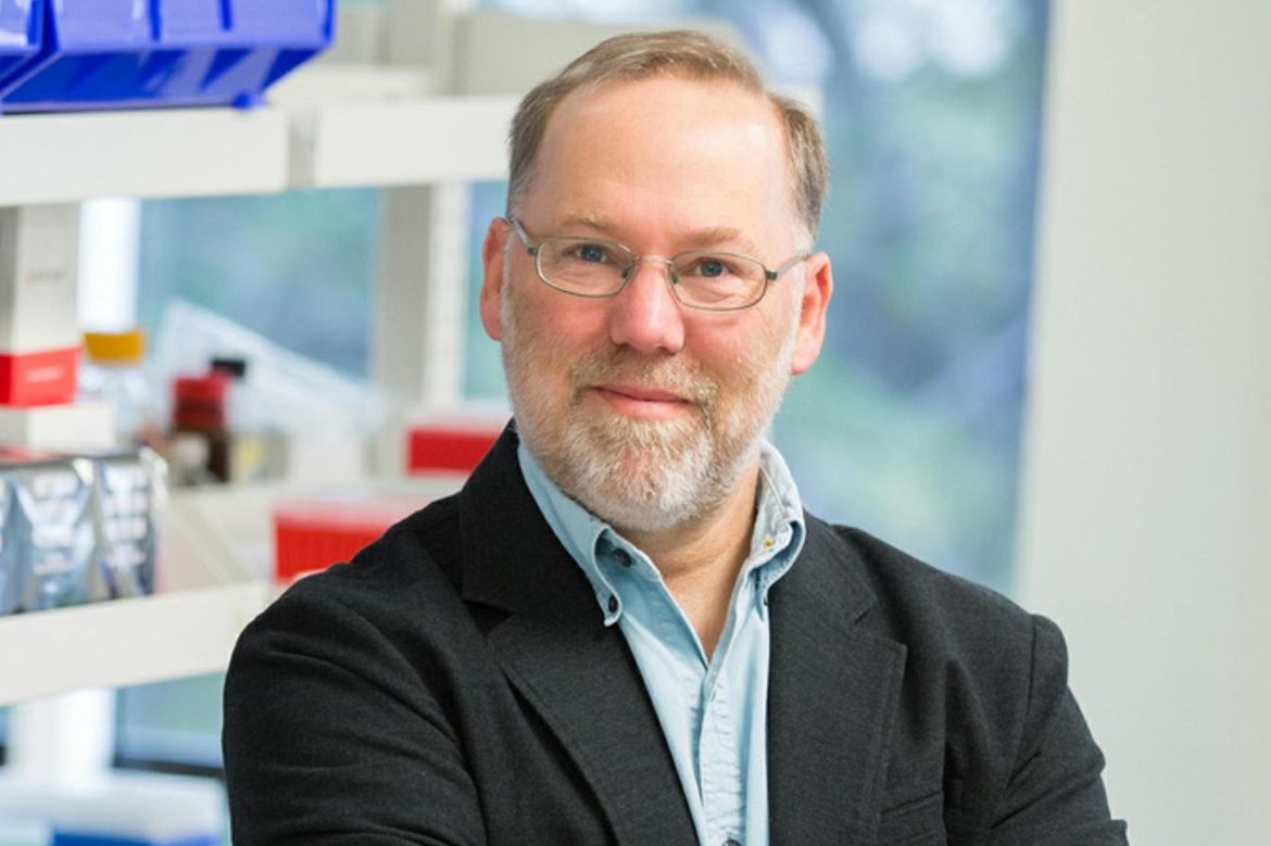 Fred Ramsdell in a lab