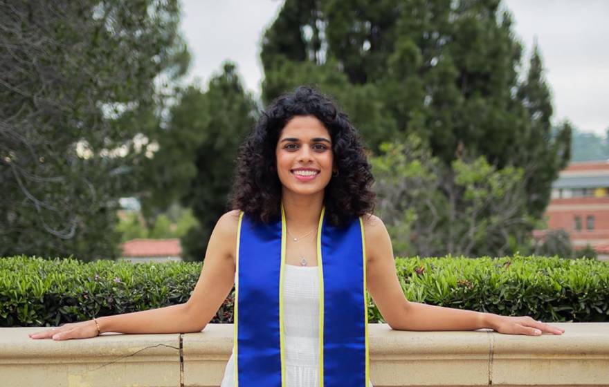 Meera Varma, at her UCLA graduation