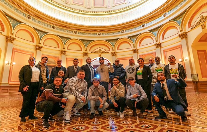 Group of students in the capitol building